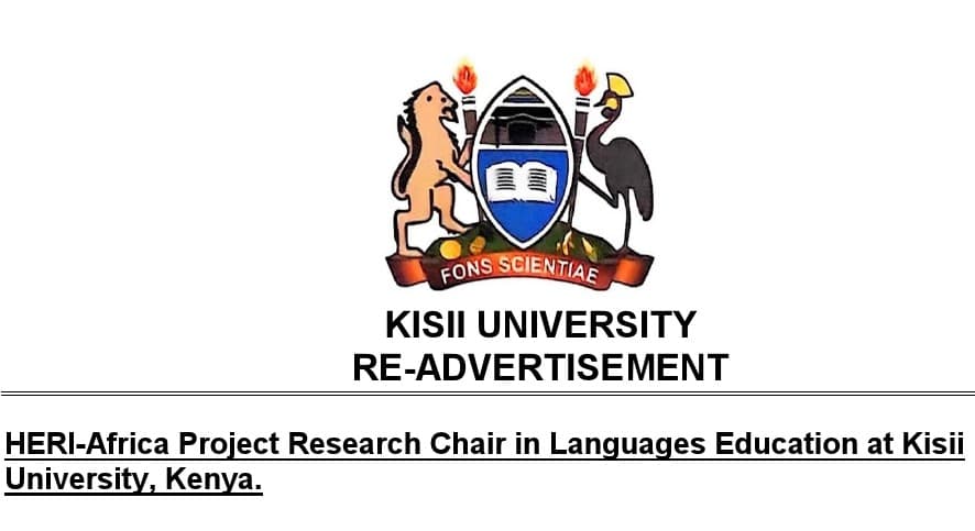 RE-ADVERTISEMENT HERI-Africa Project Research Chair