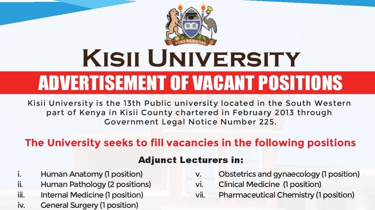 Advertisement of Vacant Positions in the School of Health Science