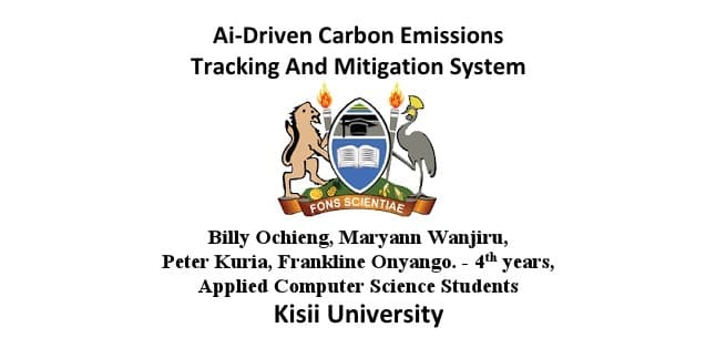 Ai-Driven Carbon Emissions Tracking And Mitigation System