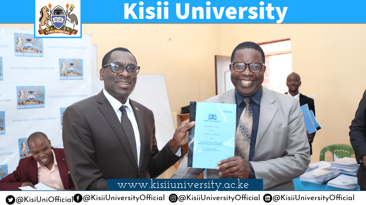 THE VICE CHANCELLOR CASCADES THE 2023-2024 KISII UNIVERSITY PERFORMANCE CONTRACT