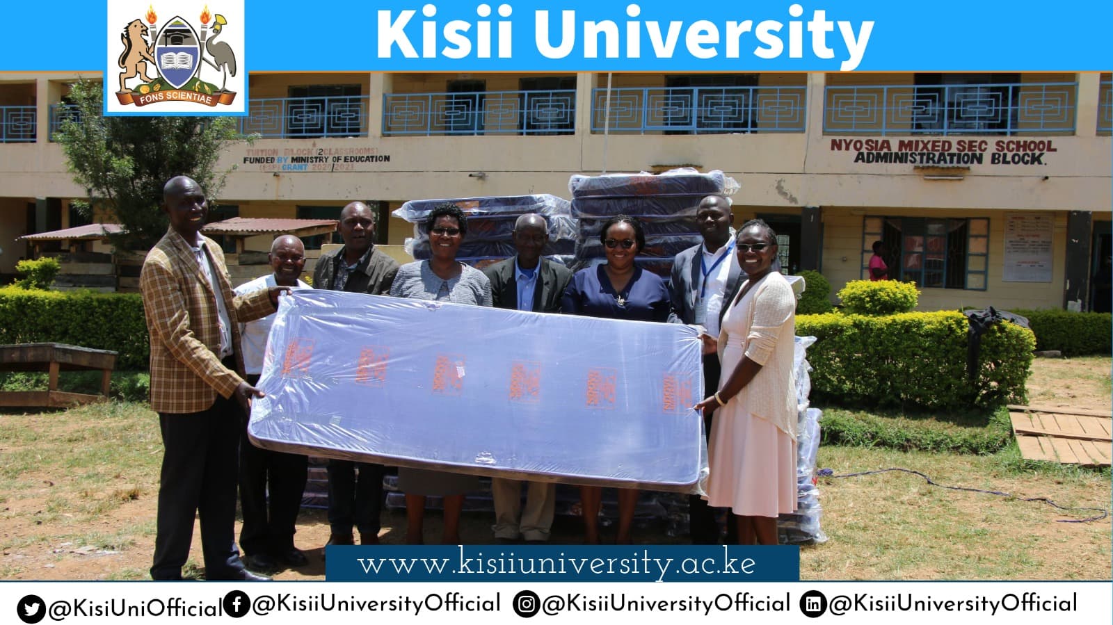 KSU Donates Mattresses to Nyosia Mixed Secondary