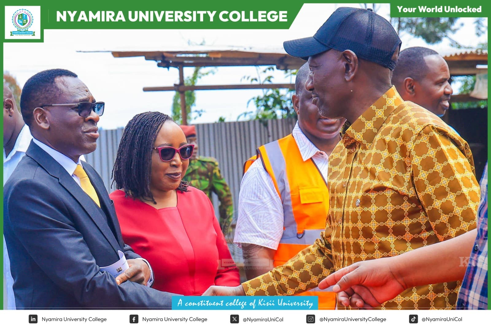 H.E. the President officially laid the foundation stone for Nyamira University College