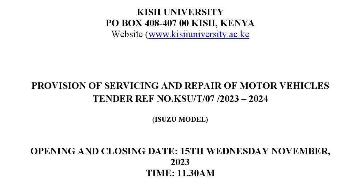 TENDER FOR SERVICING HOLLAND TRACTOR 2023