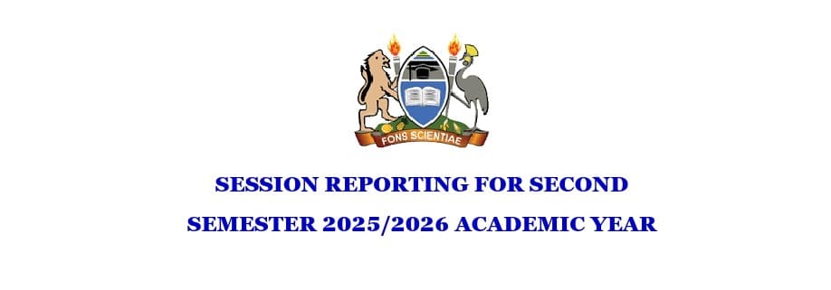 Session Reporting For Second Semester 2025/2026 Academic Year